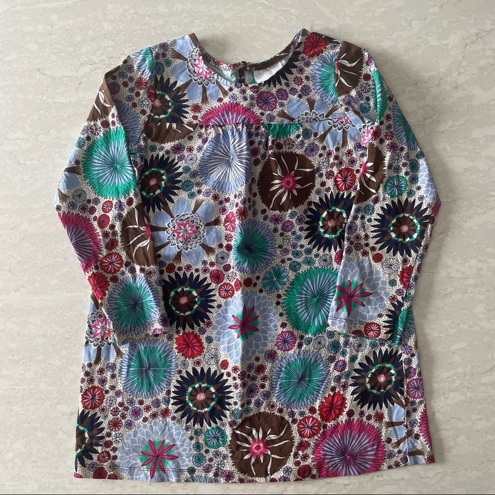 Hanna Andersson Girl’s Long Sleeve Floral Dress-sz. 120